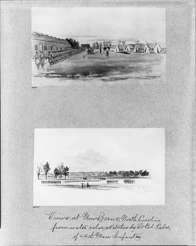 Views at New Berne, N.C.: [2 views - camp and drill ground]