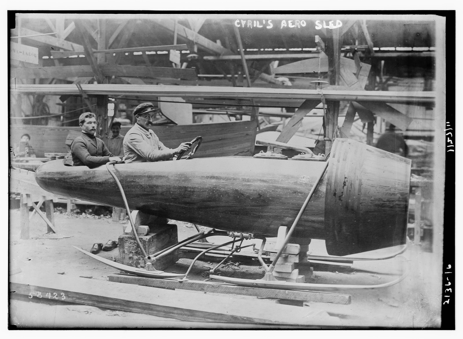 Cyril's aero sled, n/a — historic photograph