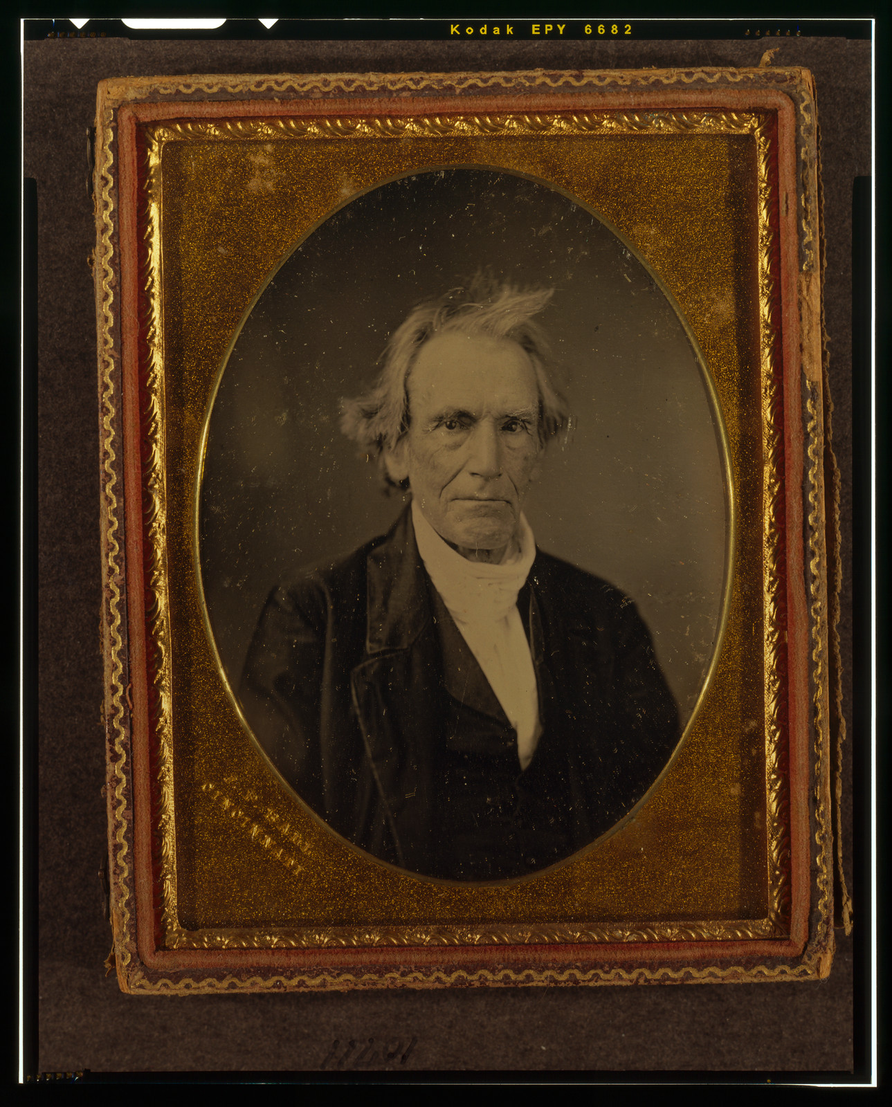 [Unidentified man, head-and-shoulders portrait, facing front], [between 1847 and 1860] — historic photograph
