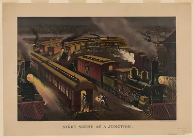 night scene at junction