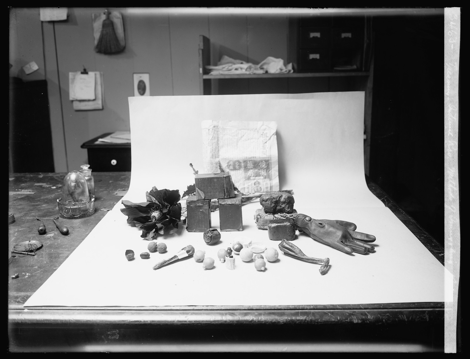 Treasury, Internal Revenue Dept., [Washington, D.C.]; methods of smuggling opium, [1919 or 1920] — historic photograph