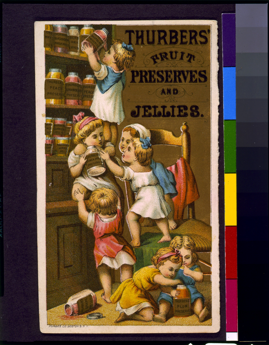 Thurbers' fruit preserves and jellies / Forbes Co., Boston & N.Y., [between 1850 and 1900(?)] — antique lithograph