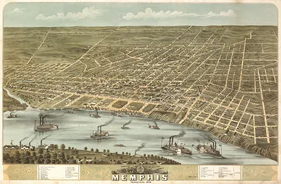 TN Memphis 1870 MAP