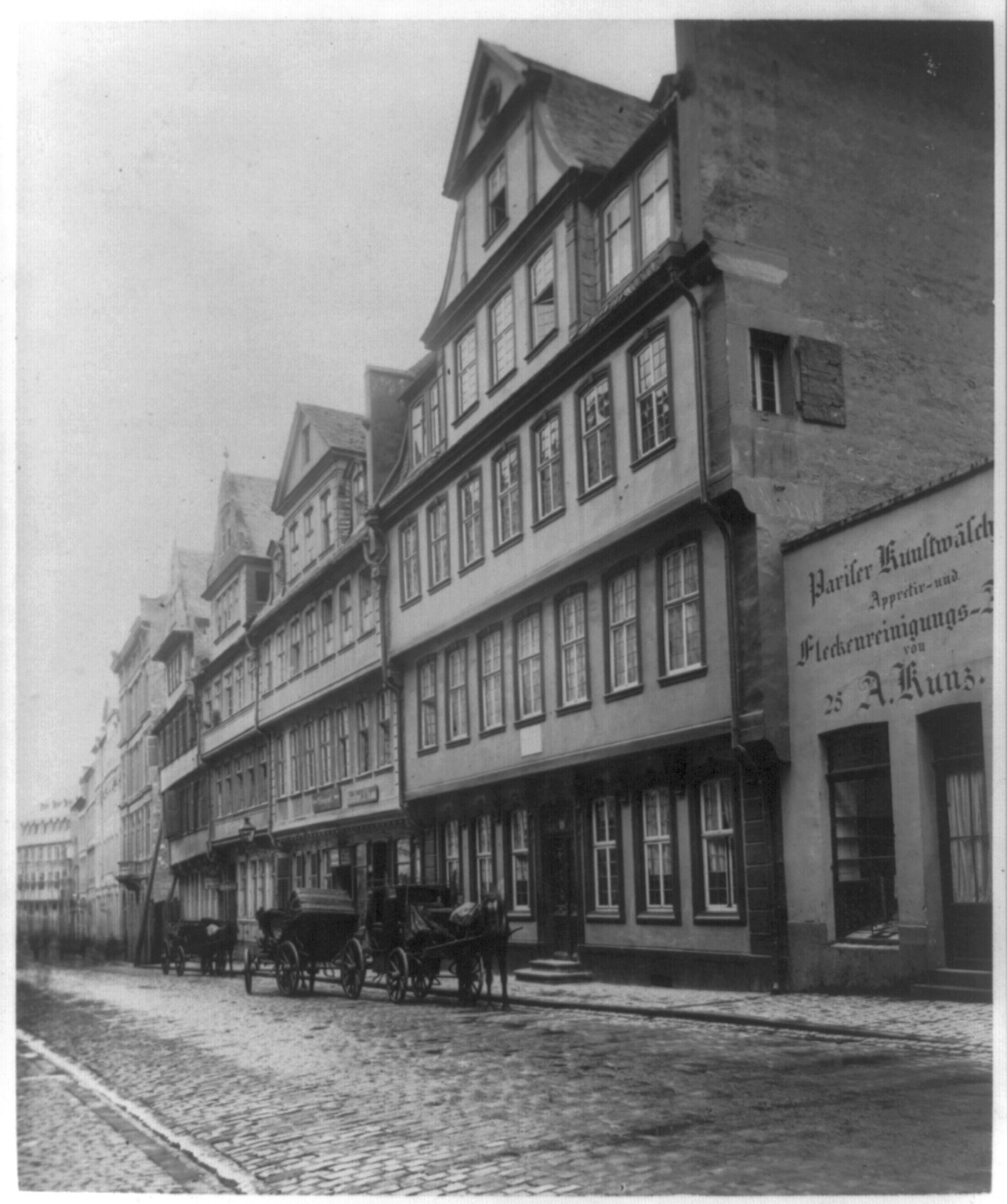 [Birth-place of Goethe, Frankfort, Germany] — historic photograph