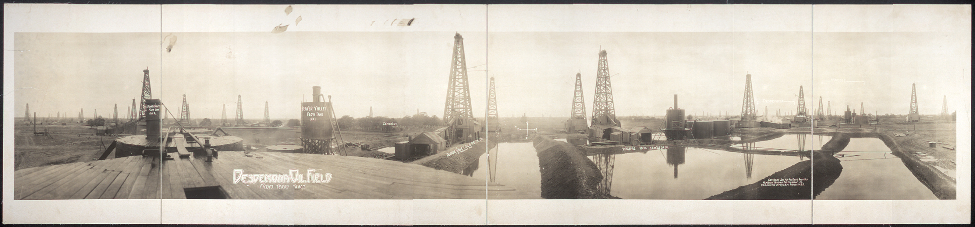 Desdemona oil field from Terry Tract, Texas, 1919, 1919 — historic image