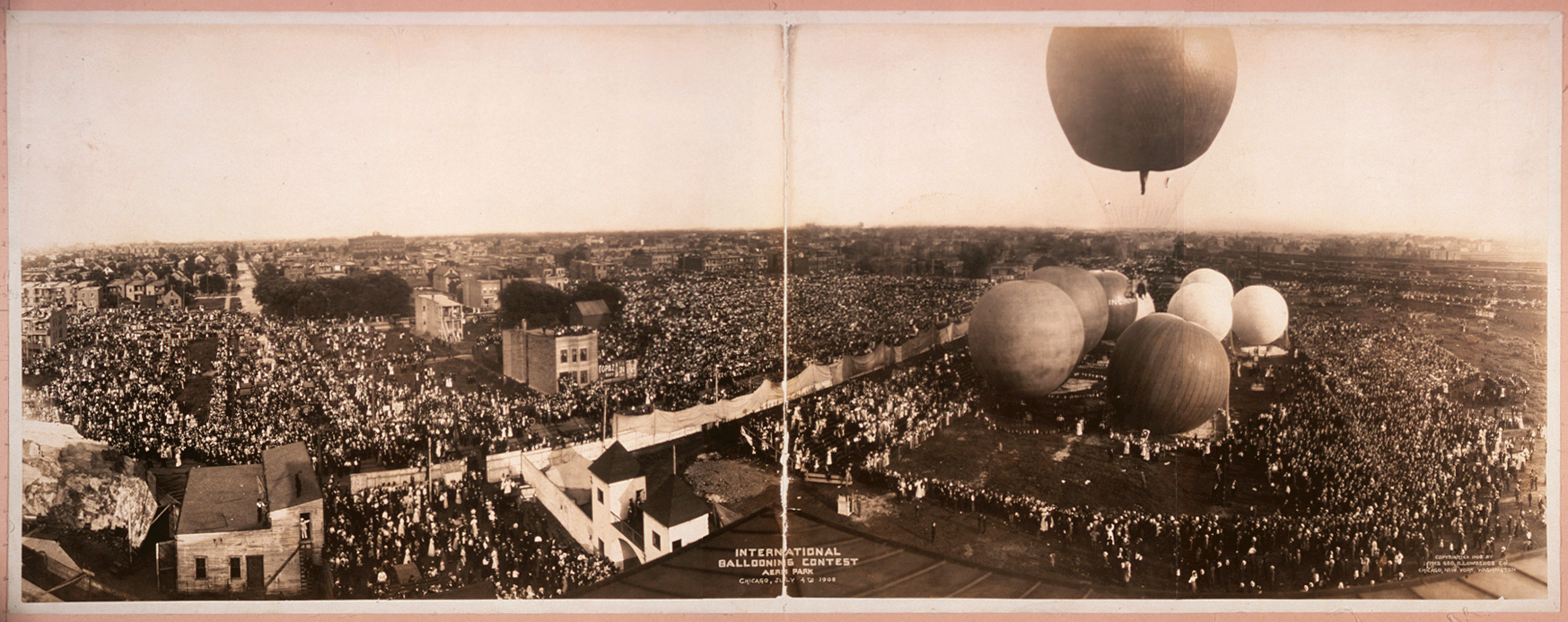 Ballooning Contest, Aero Park, Chicago, Illinois, 1908, 1908 — historic image