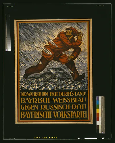 Der Wahlsturm fegt durchs Land! Bayerisch-Weissblau gegen Russisch-Rot! Bayerische Volkspartei