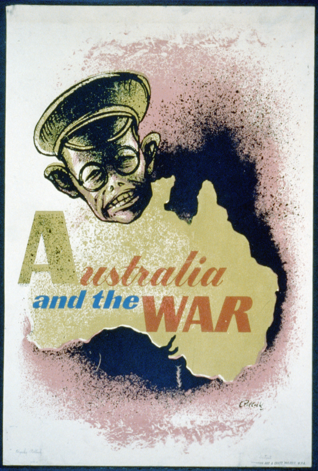 Australia and the war / Pollock., 1941 — vintage poster