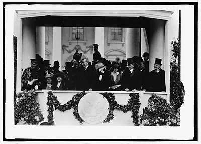 Pres. Wilson in reviewing stand