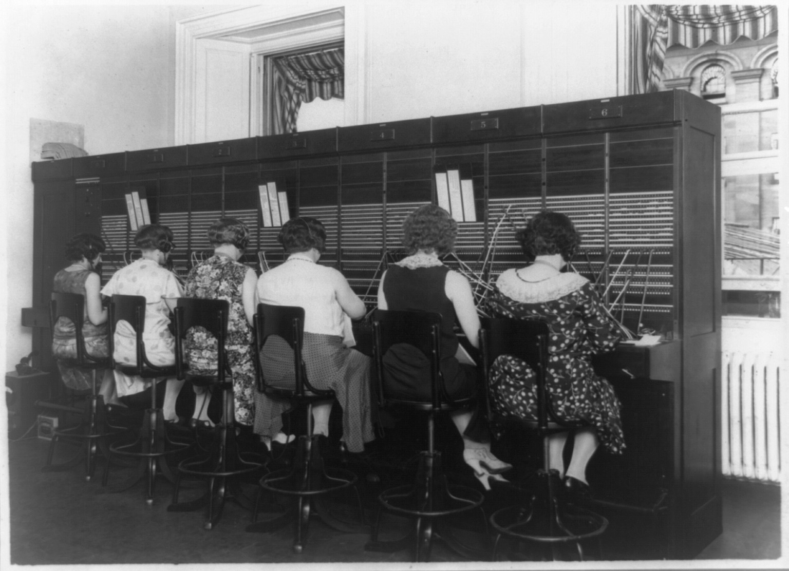 C. & P. Telephone Co. Exchange, Washington, D.C., [ca. 1920] — historic photograph