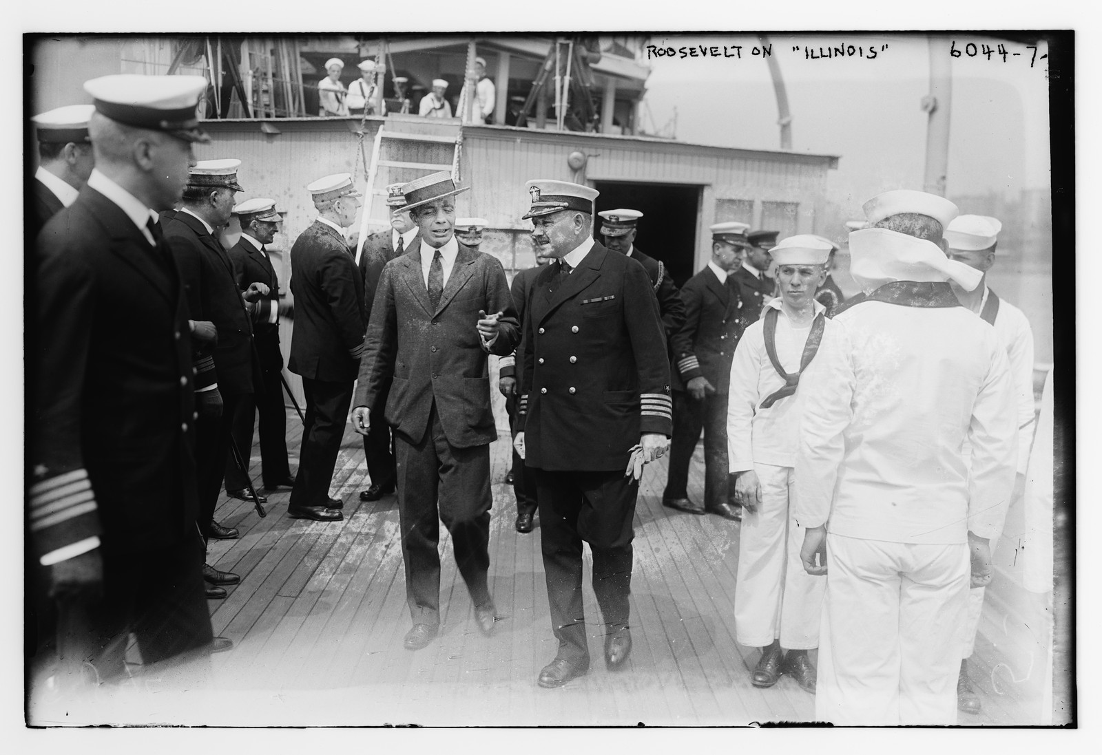 Roosevelt on ILLINOIS, n/a — historic photograph