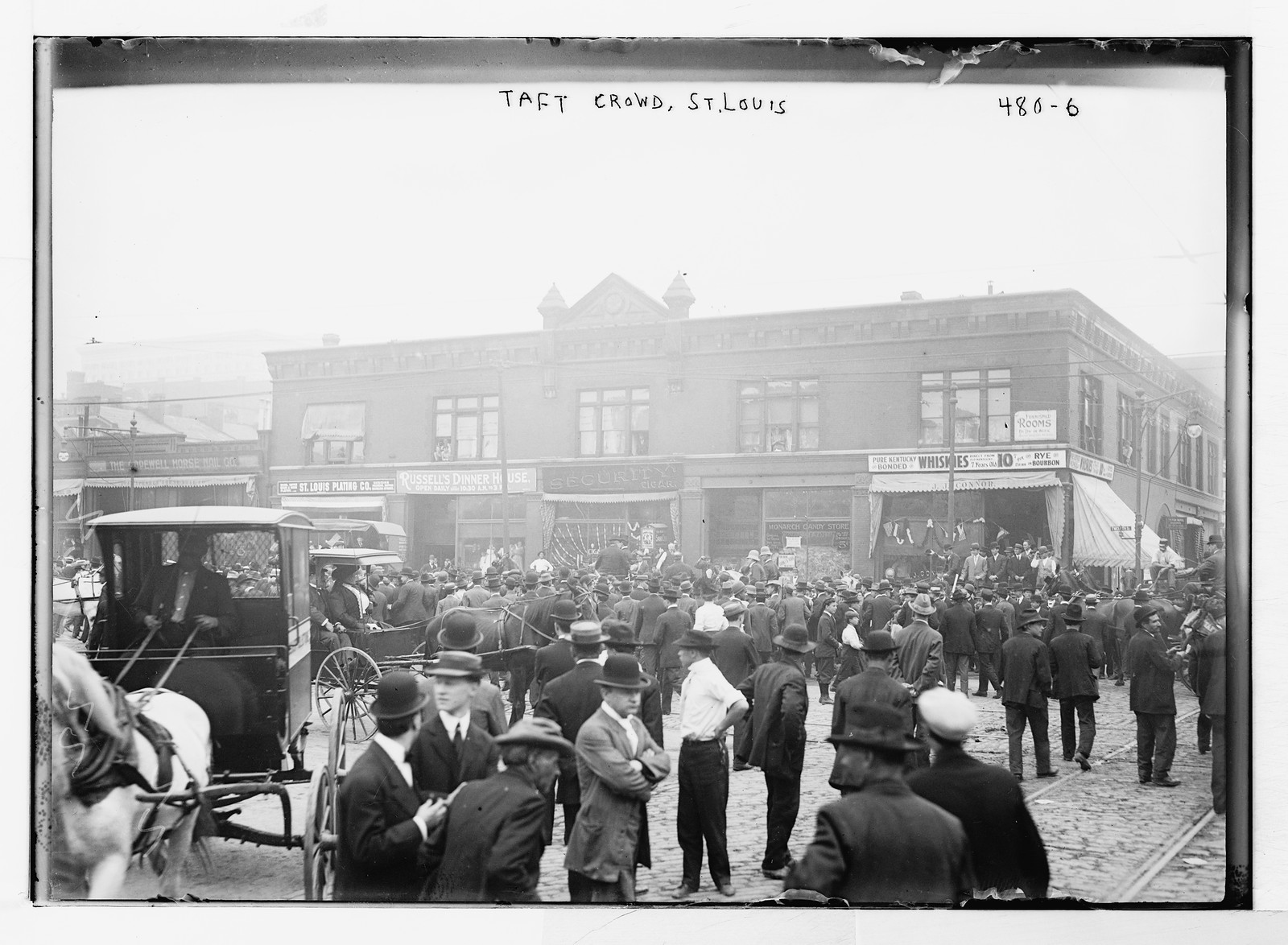Crowd for Taft, St. Louis, MO., 1908 — historic photograph