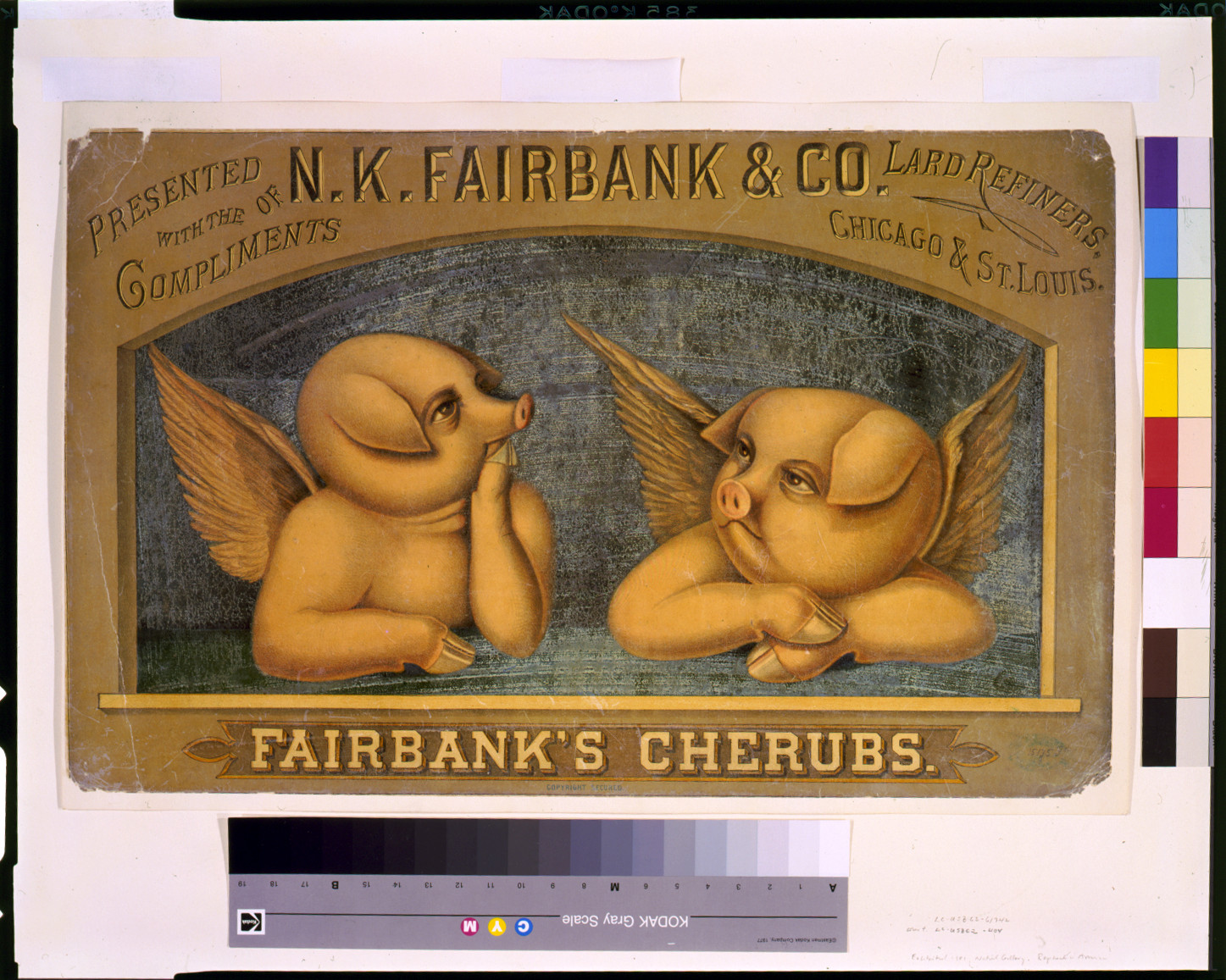 Fairbank's cherubs--Presented with the compliments of N.K. Fairbank & Co., lard refiners, Chicago & St. Louis, [ca. 1890] — antique lithograph