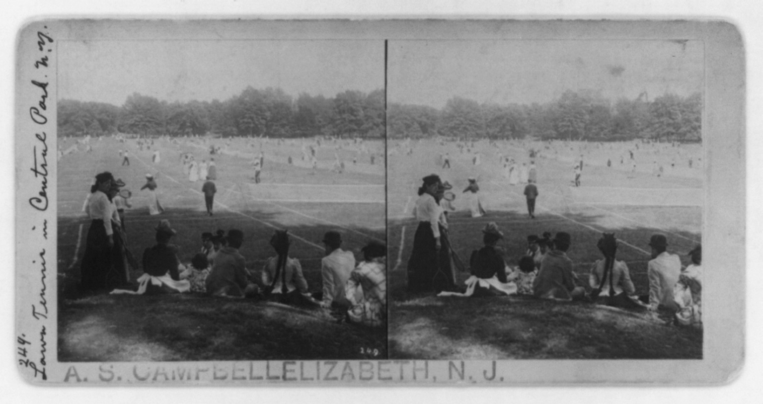 Lawn Tennis in Central Park, N.Y., c1896. — historic photograph
