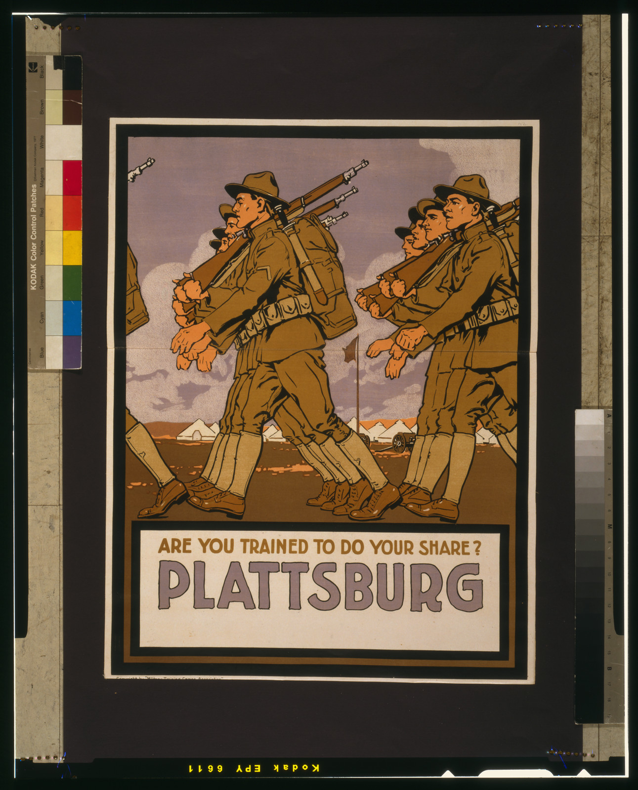 Are you trained to do your share? Plattsburg [sic], [1917] — vintage poster