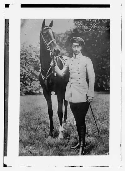 German Crownprince with horse