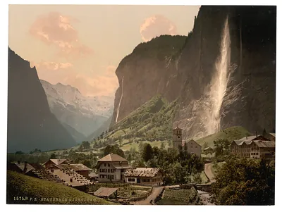Jungfrau and Staubbach Bernese Oberland Switzerland