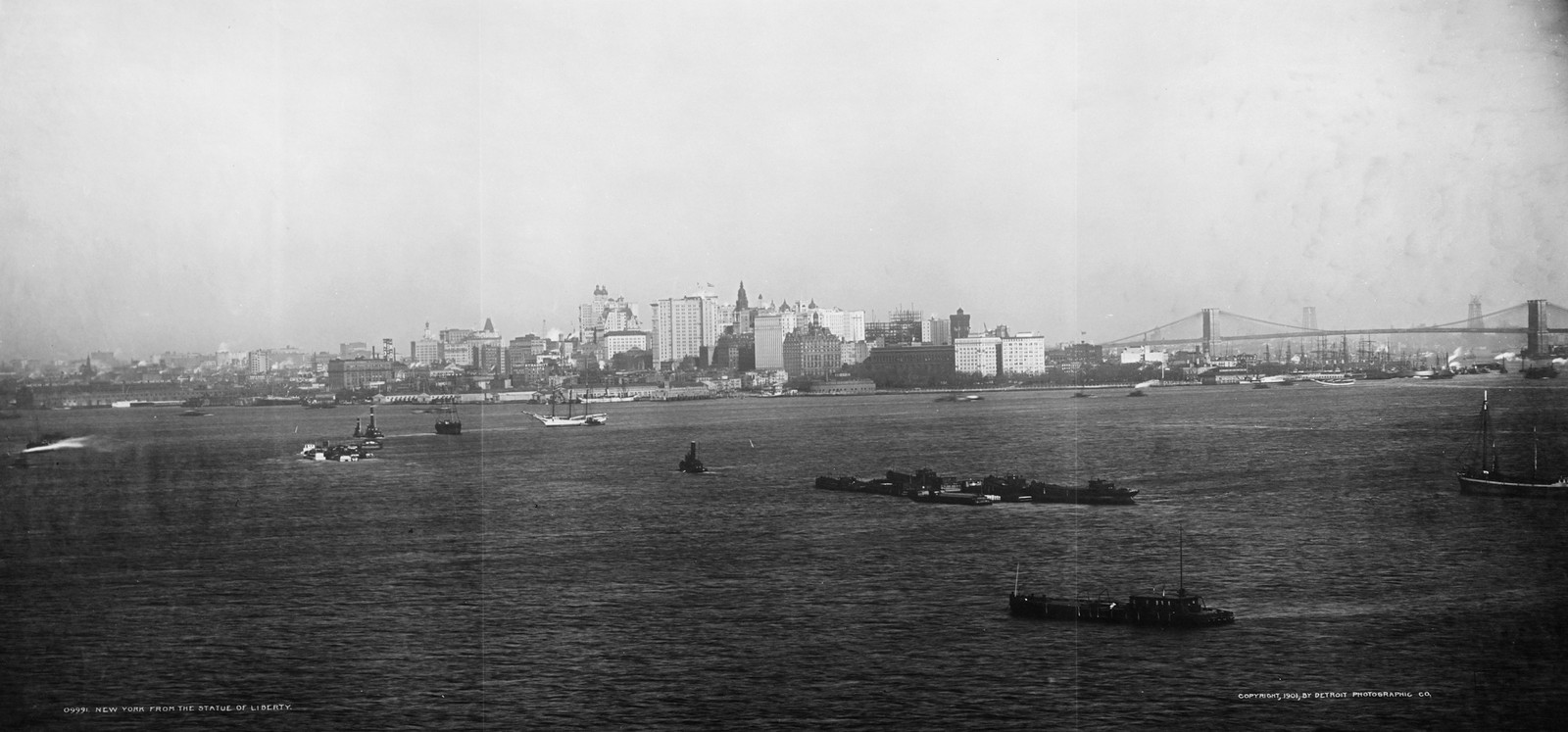 New York from the Statue of Liberty, c1901. — historic photograph