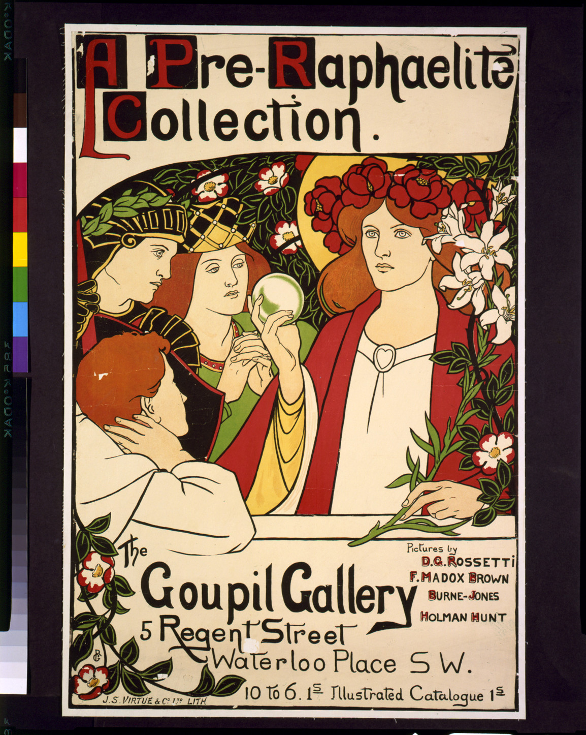 A Pre-Raphaelite collection / GR., [London] J.S. Virtue & Co. Ltd. Lith., [1897] — vintage poster
