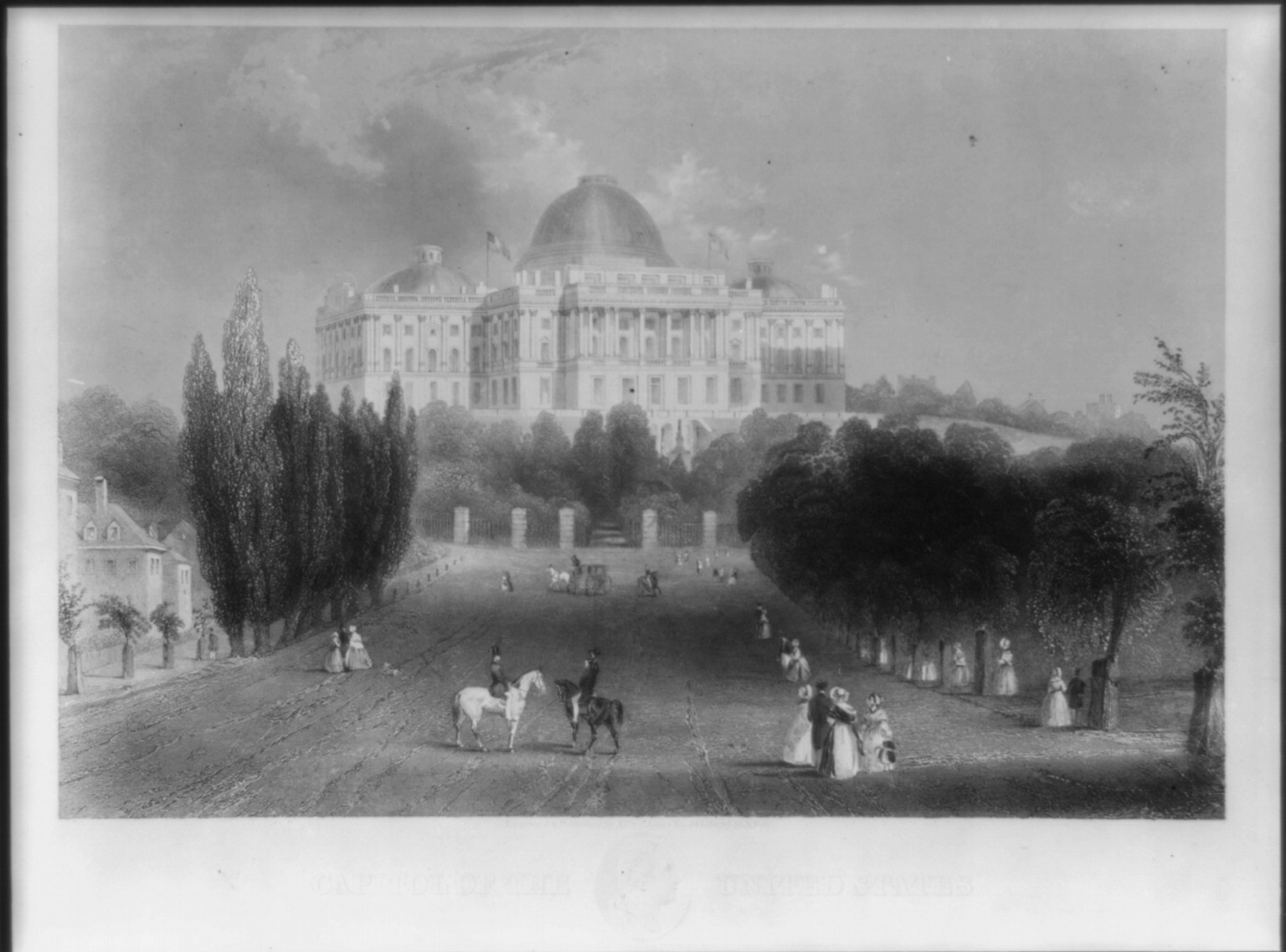 Capitol of the [seal] United States, at Washington, [no date recorded on shelflist card] — historic print
