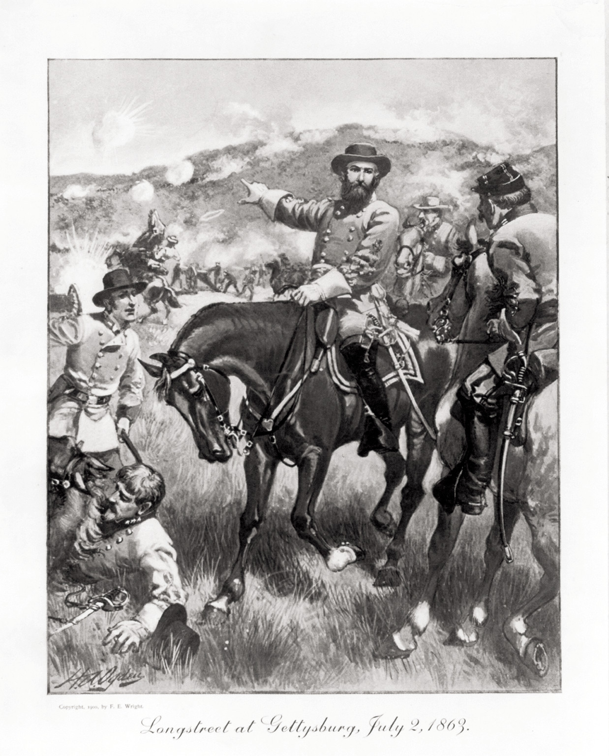 Longstreet at Gettysburg, July 2, 1863, c1900. — historic print