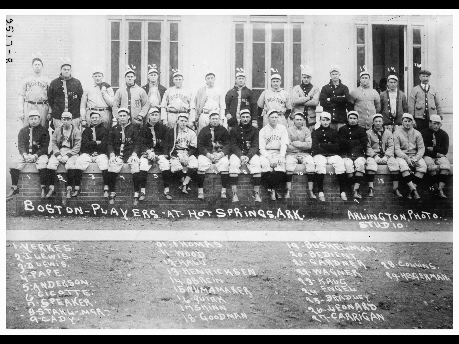 Boston Players at Hot Springs Arkansas, c. 1910 — historic image