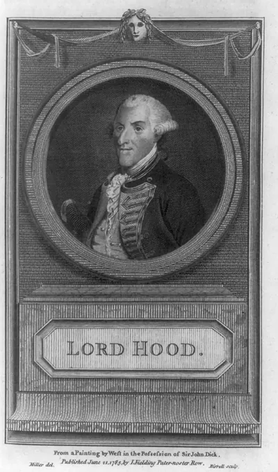 Lord Hood - from a painting by West in the possession of Sir John Dick / Miller del. ; Birrell sculp.