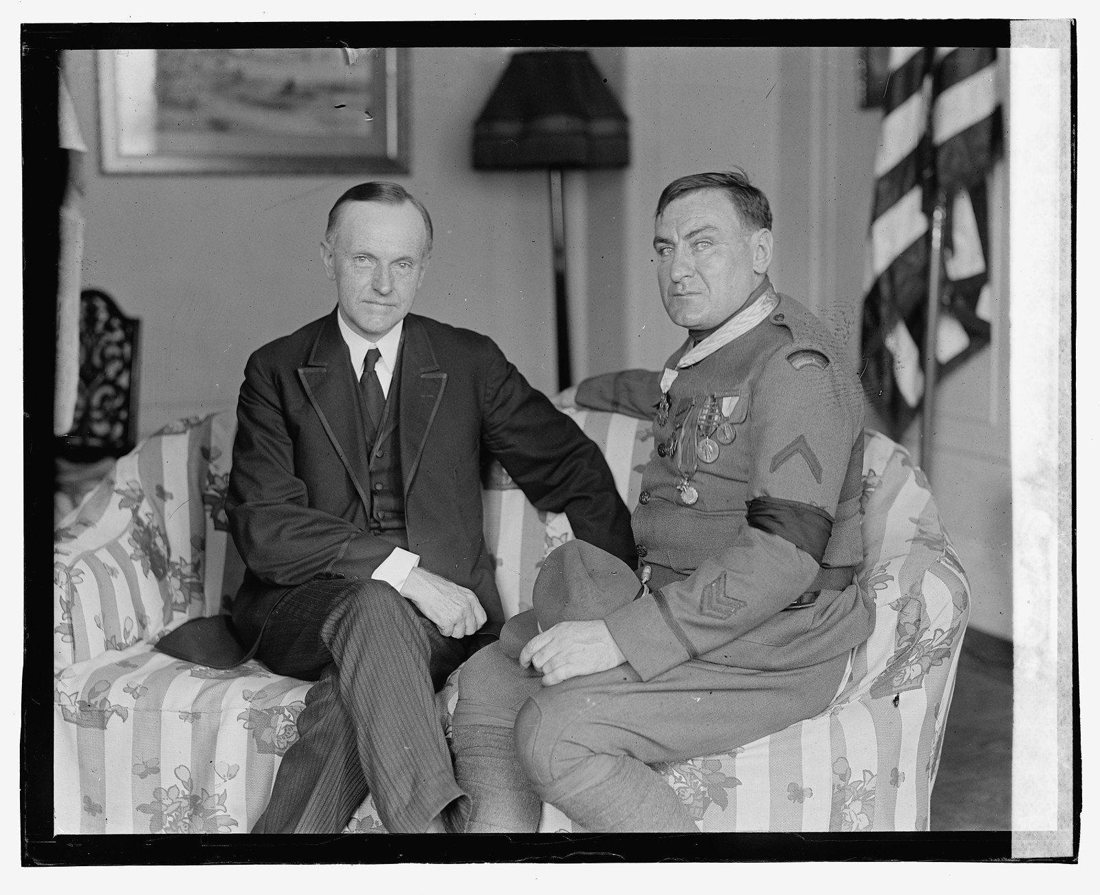 Coolidge & Sgt. Michael A. Donaldson, 8/9/23, [19]23 August 9. — historic photograph