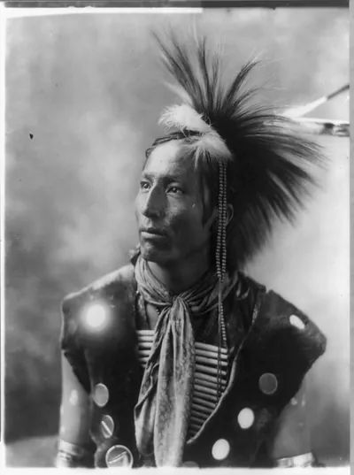 [John Comes Again, half-length portrait, facing left]