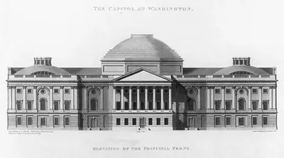 The Capitol at Washington. Elevation of the principal front