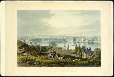 Baltimore from Federal Hill / paind. & engd. by W.J. Bennett.