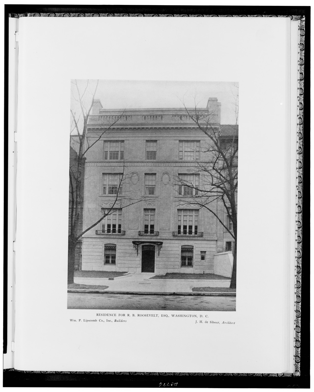 Residence for R. B. Roosevelt, Esq., Washington, D.C. — historic photograph