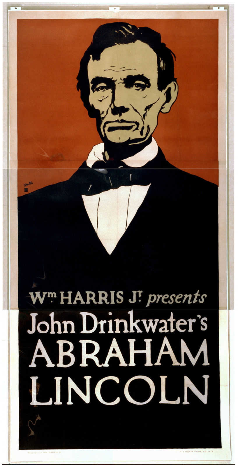 Wm. Harris Jr. presents John Drinkwaters Abraham Lincoln — vintage poster
