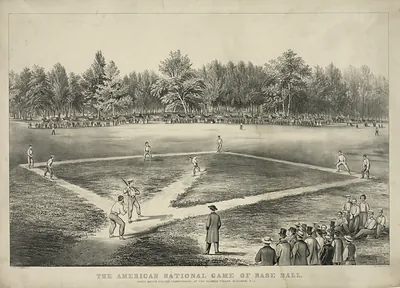 The American National Game of Base Ball, Hoboken lithograph