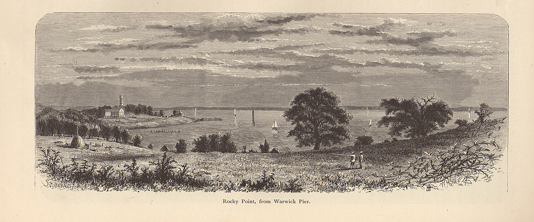 Warwick Rocky Point, Rhode Island — antique map
