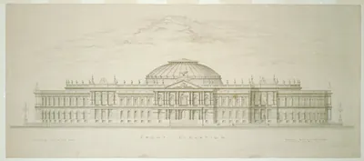 [Library of Congress, Washington, D.C. Front elevation rendering]