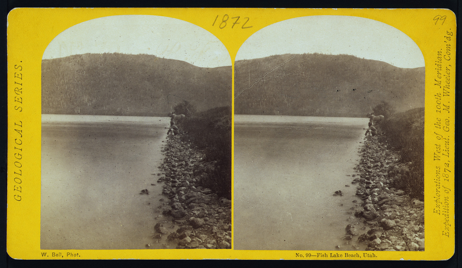 Fish Lake Beach Utah., 1872 — historic photograph