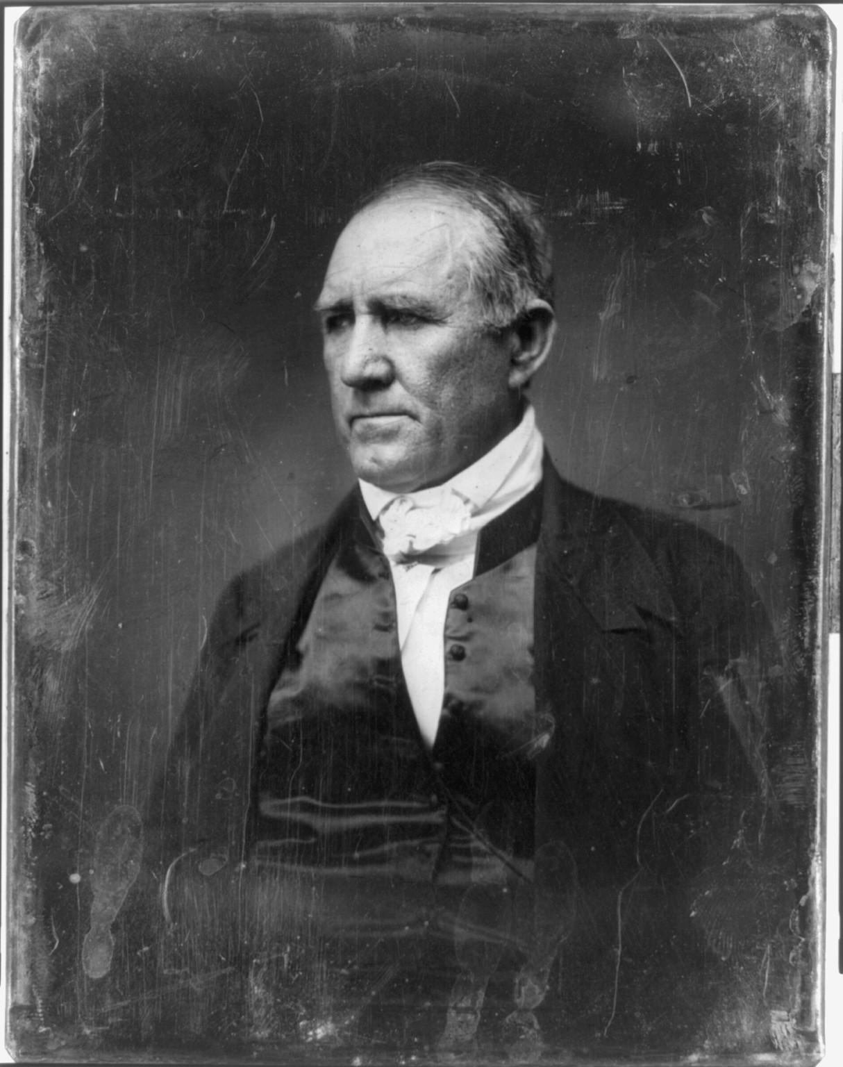 [Sam Houston, half-length portrait, three-quarters to the left, in civilian dress, clean shaven], [between 1848 and 1850] — historic photograph