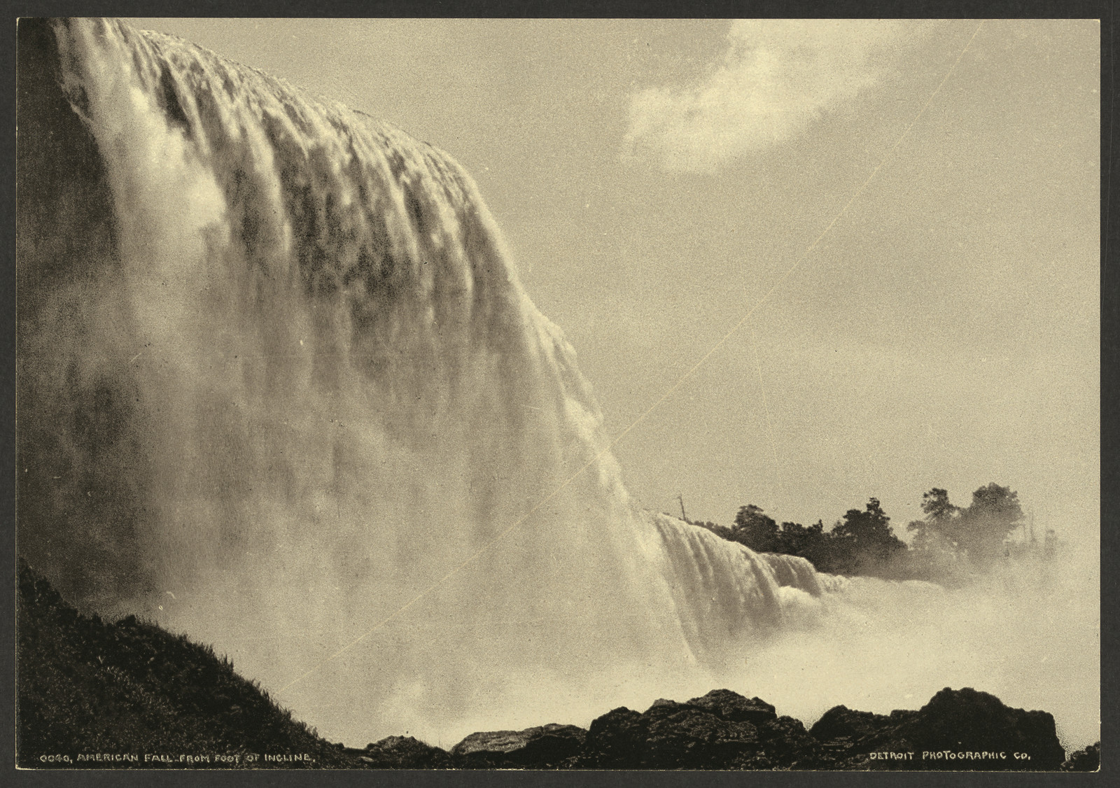 American Fall from Foot of Incline, Niagara Falls — historic image