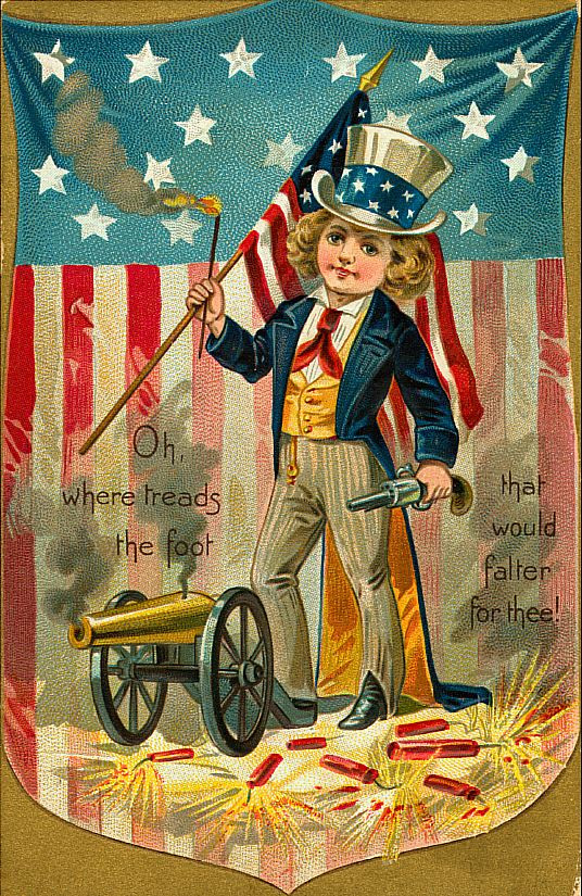 Oh, where treads the foot that would falter for thee! — historic image
