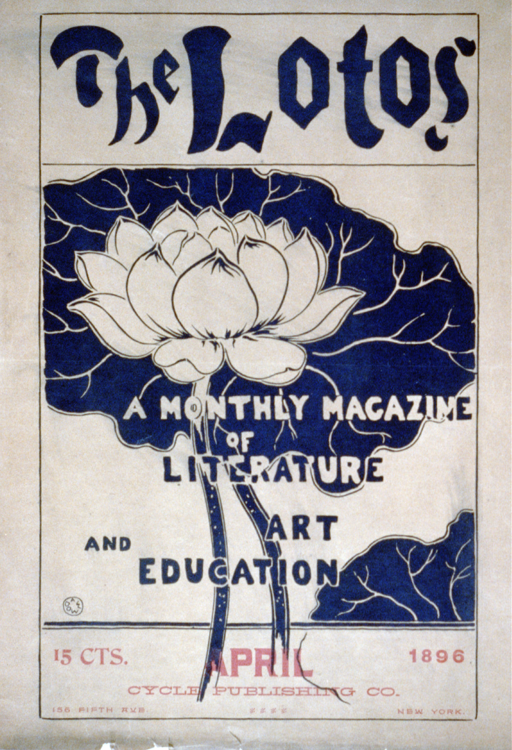 The Lotos. A monthly magazine of literature and art education, 1896 — vintage poster