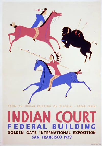 Indian court Federal Building Golden Gate International Exposition San Francisco 1939