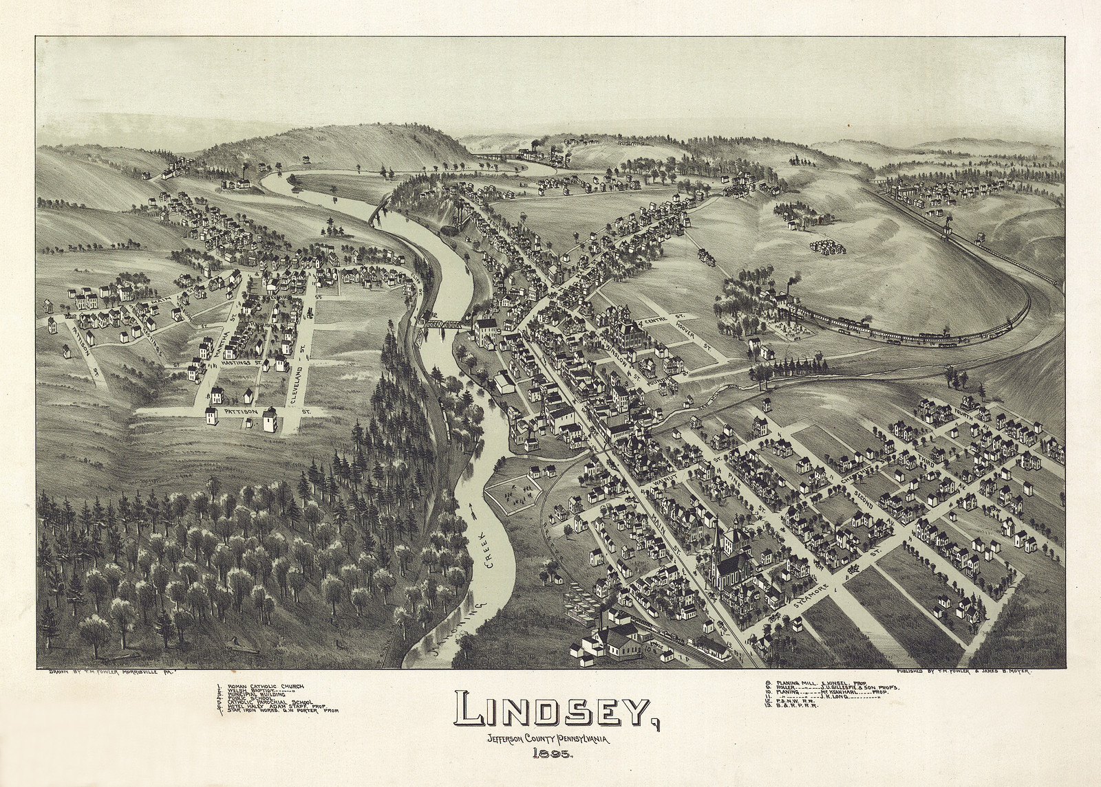 Punxsutawney, Pennsylvania, 1895, 1895 — antique map