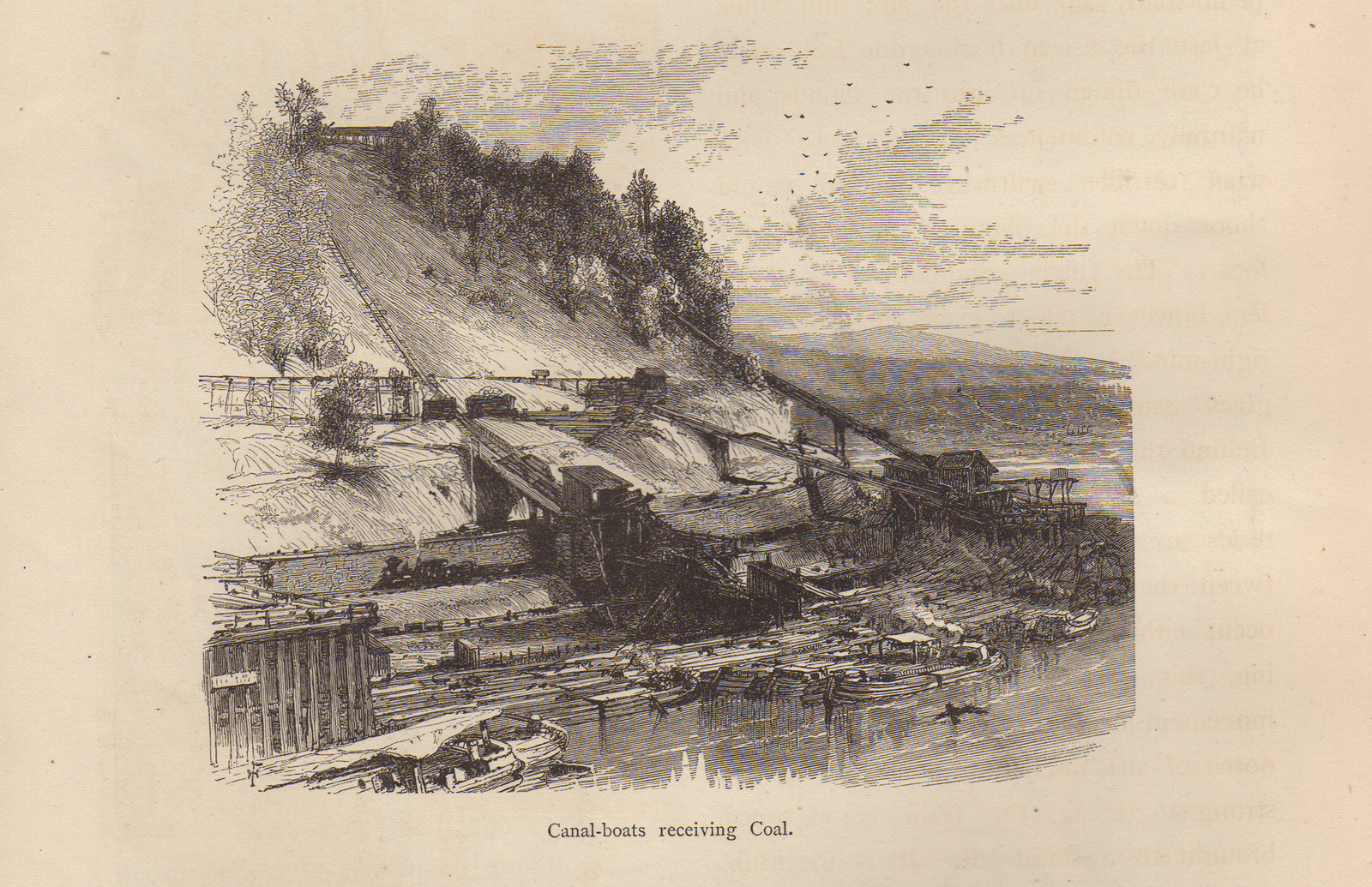 Canal-boats receiving Coal — historic image