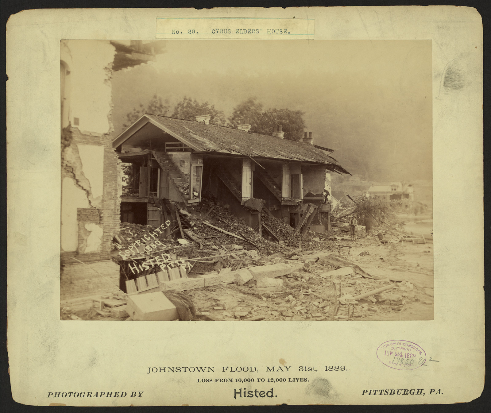 Cyrus Elders' house, Johnstown Flood, May 31st, 1889, 1889 — historic image