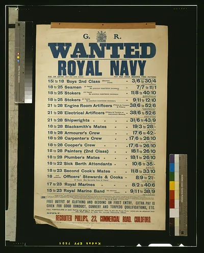 Wanted - Royal Navy / printed for His Majesty's Stationery Office by W.P. Griffith & Sons Ltd., Prujean Square, Old Bailey, London, E.C.