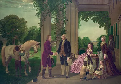 The Reception Of Lafayette At Mount Vernon, Home Of Washington