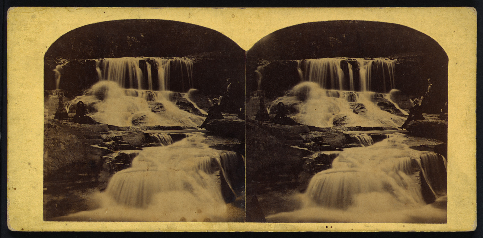 Silver Cascade Catskill Clove, 1861 — historic photograph