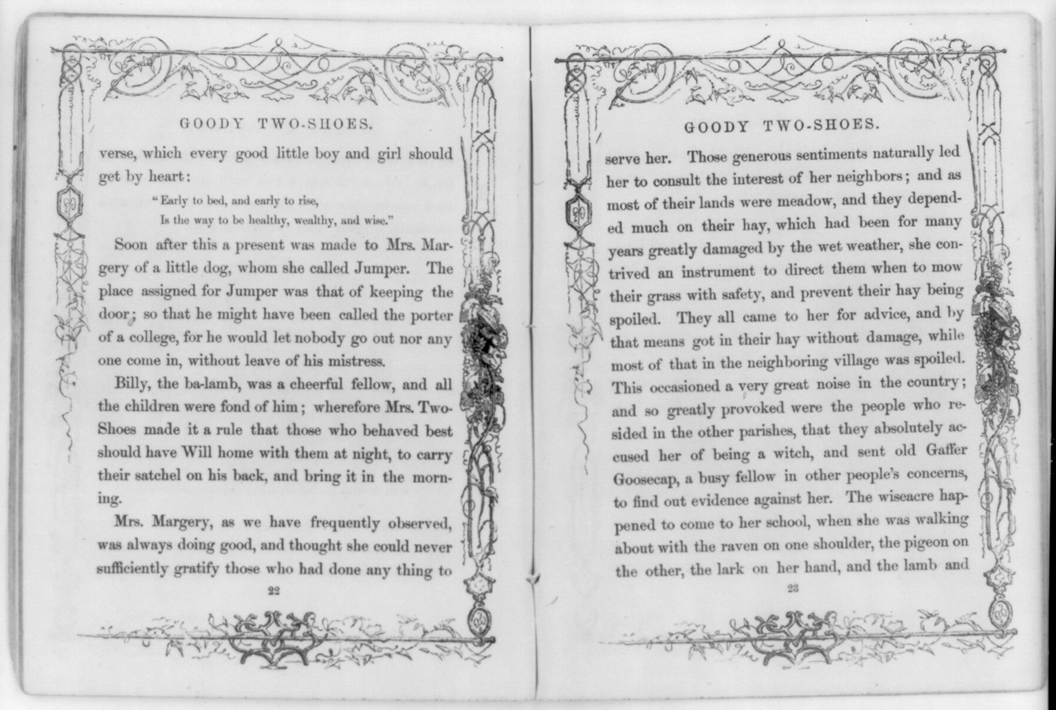 Goody Two-Shoes. Illuminated with ten pictures (New York, H.W. Hewet) Complete — antique engraving