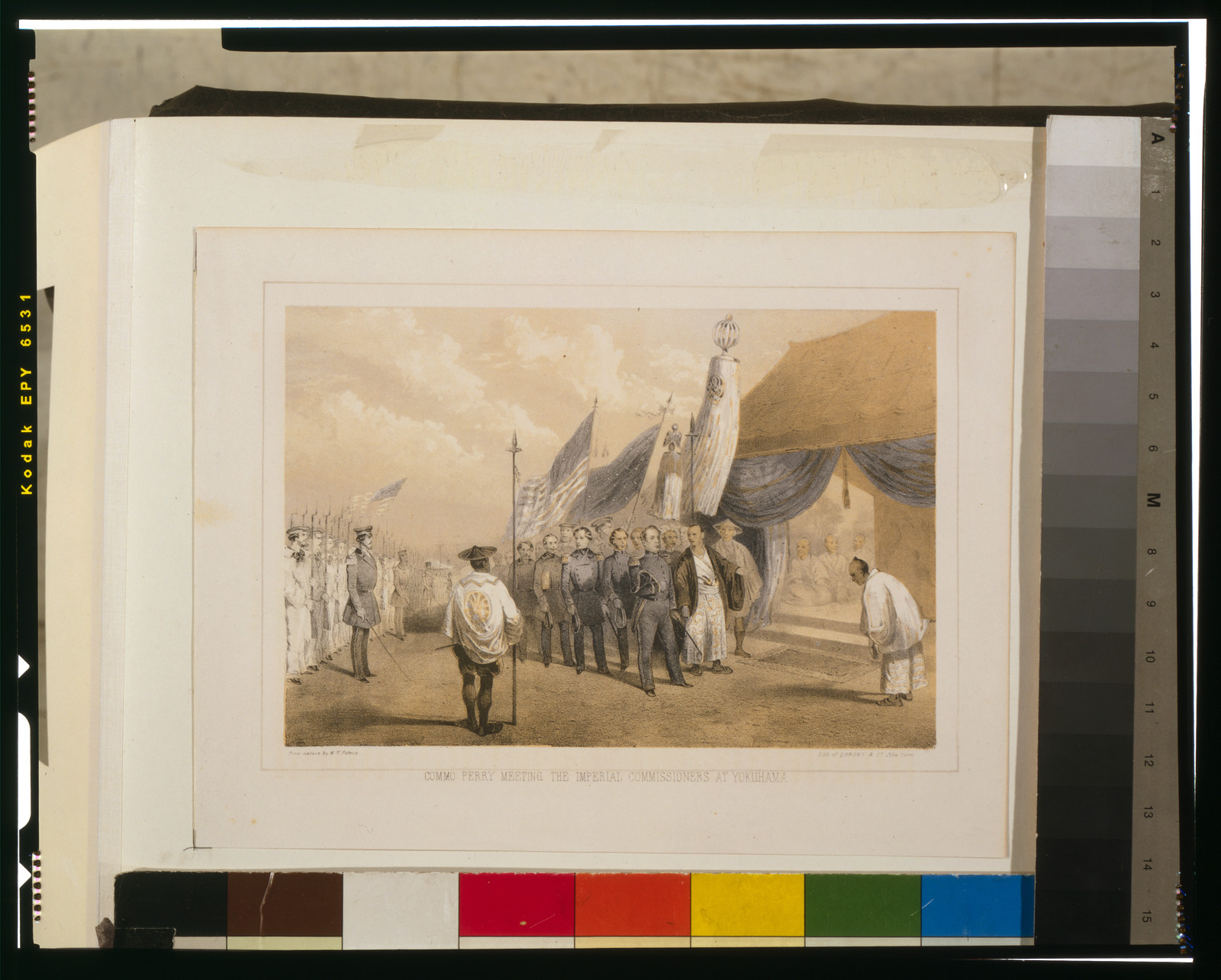 Commodore Perry Meeting the Imperial Commissioners at Yokohama — historic print